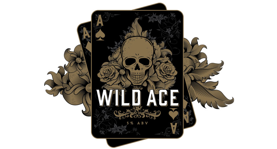 Wild Aces craft beer label and logo